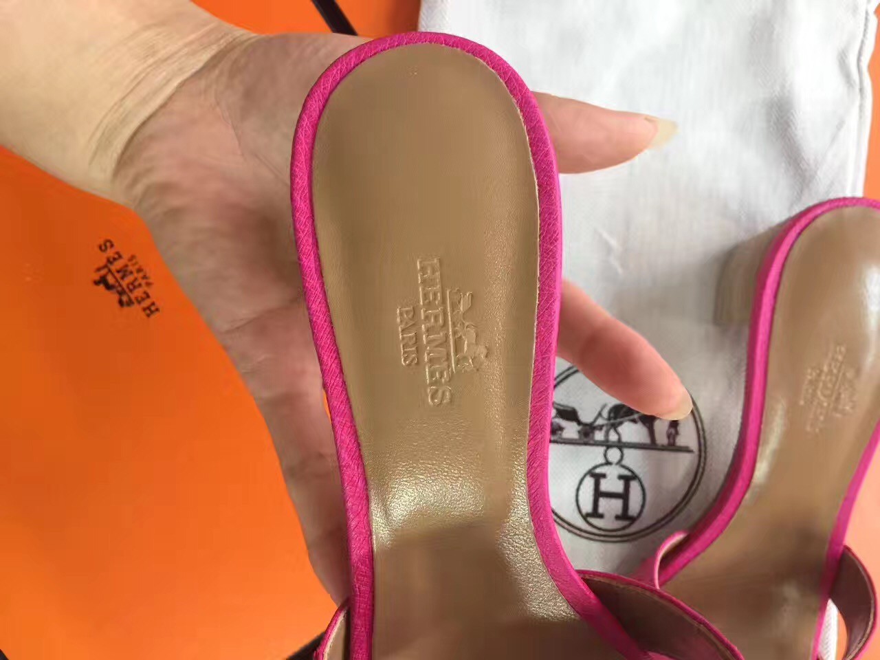 Oasis ostrich mules Hermès Orange size 40 EU in Ostrich - 35514922