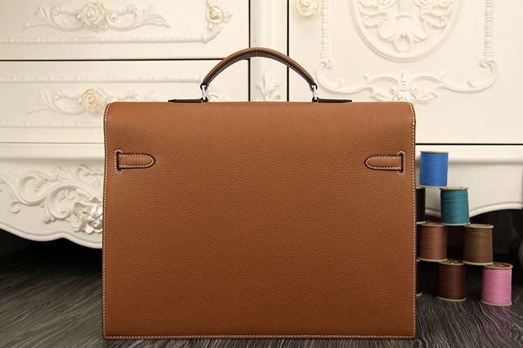 Hermès Pre-Owned Kelly Depeche 38 Briefcase in Brown