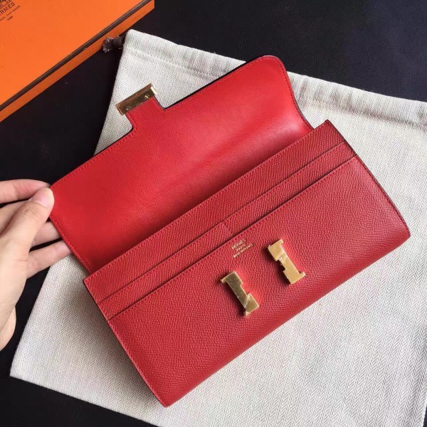 Hermes Red Constance Long Wallet – LuxuryPromise