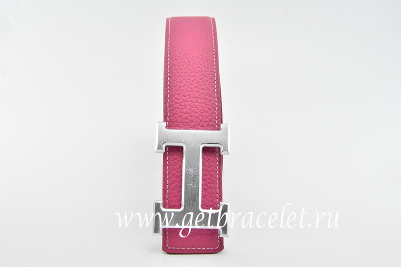 Hermès Hermes Pink Reversible Leather Belt Pony-style calfskin ref.238007 -  Joli Closet