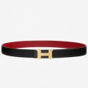 Hermes Mini Constance Belt Buckle & Red Epsom 24 MM Strap QY01556