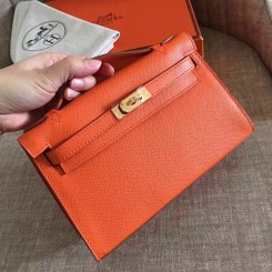 Replica Hermes Kelly Pochette Bag In God Epsom Leather