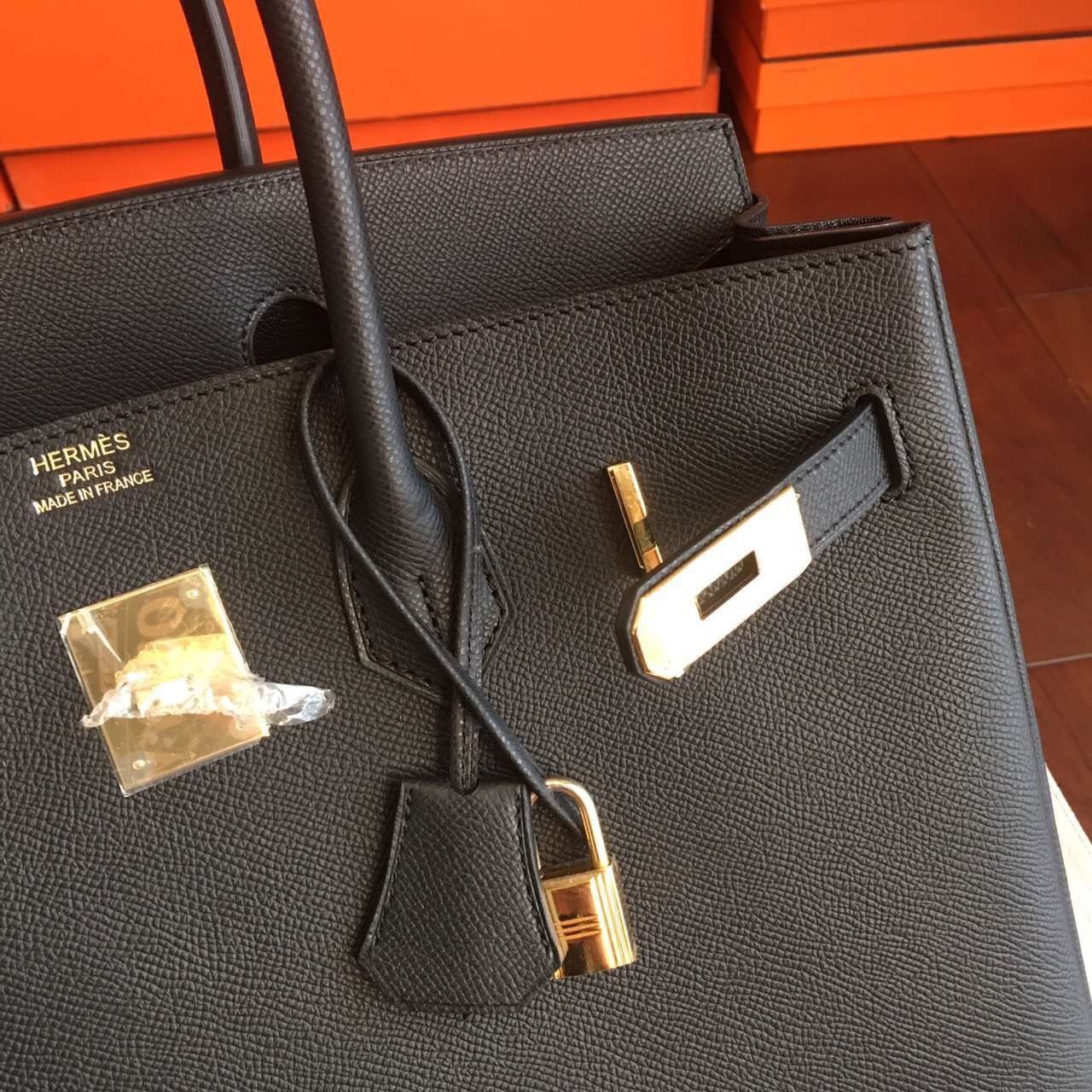 Knockoff Hermes Black Epsom Birkin 35cm Handmade Bag QY01384 | Hermes ...