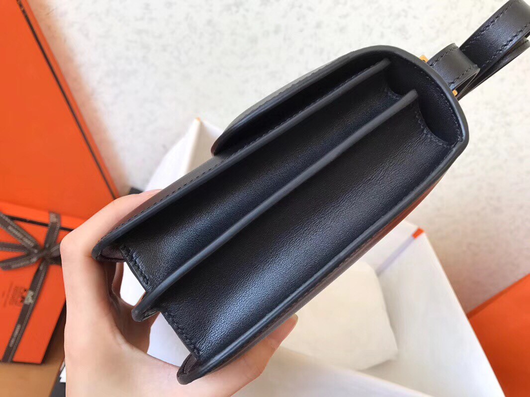 Knockoff Hermes Swift Constance 24cm Black Handmade Bag QY00989 ...